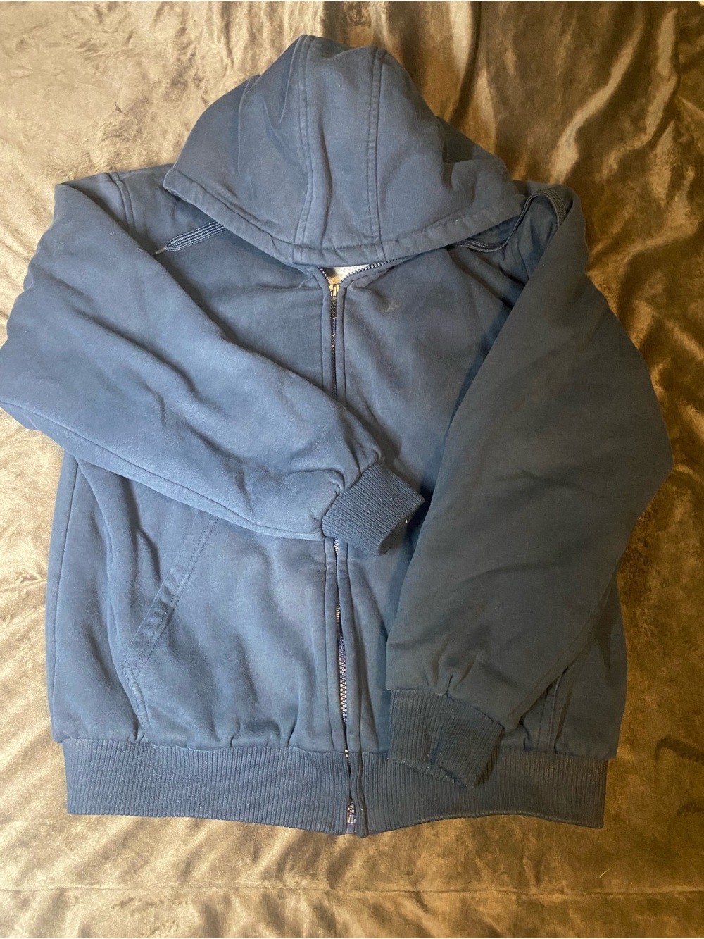 Classic Kids Navy Zip Front Hoodie - Unbranded
